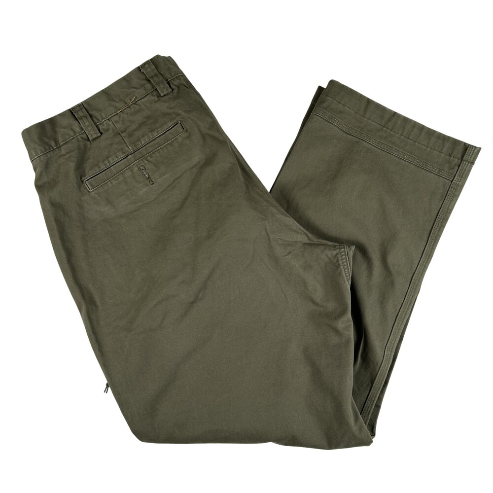 Duluth Trading Co Pants Mens 42x29 Green Flex Ballroom Khakis Chino Stretch Work